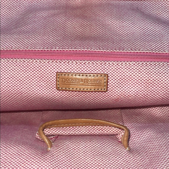 Dooney & Bourke Red Floral Tote with Tan Accents - Picture 9 of 15